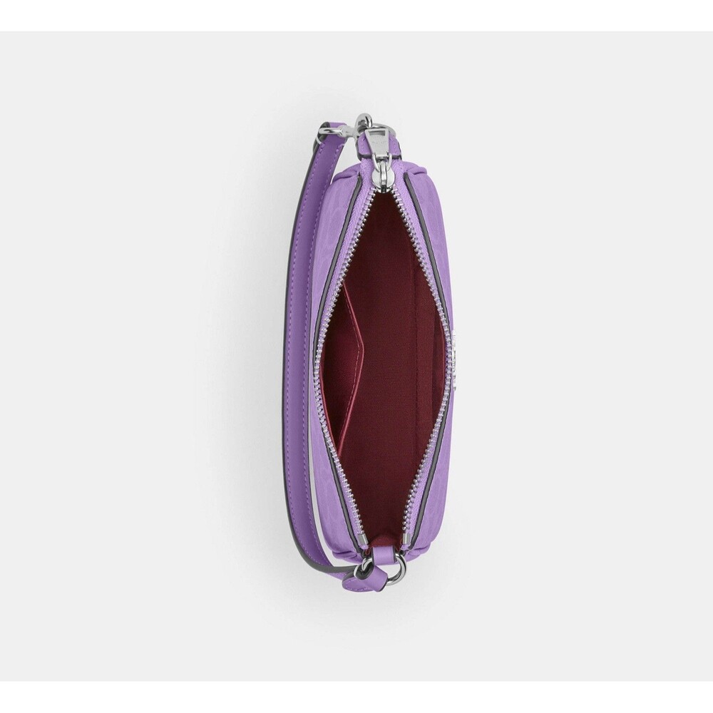 COACH Iris Nolita 19 Signature Canvas NWT Purple - Picture 10 of 12
